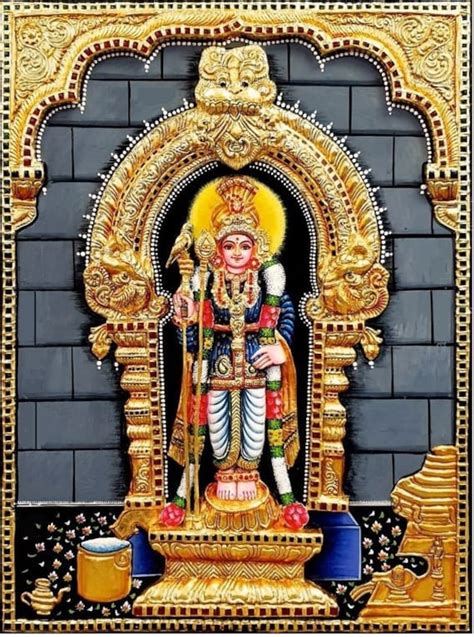 Murugan Traditional Tanjore Painting With Frame Etsy