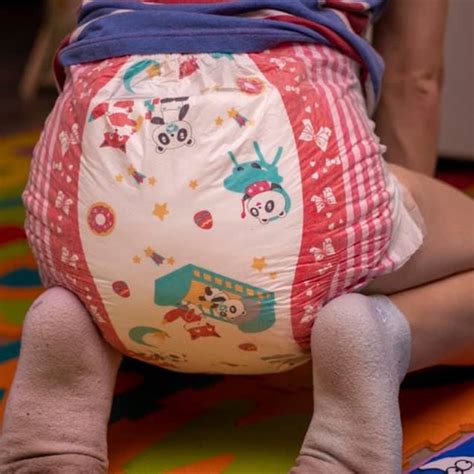 Tennight Rainbow Week Diaper Abdl Extra Large Size Christmas Diaper Stretchy Waist Ddlg Diaper