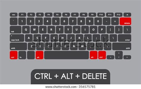 Task Manager Ctrl Alt Del Isolated Stock Vector Royalty Free 356575781