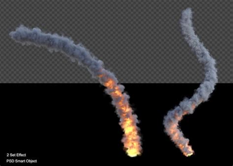 Premium Psd Smoke And Flame Effect Isolated 3d Render