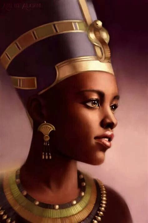 Queen Nefertiti Of Ancient Kemet Egypt Black Women Art Female Art African American Art