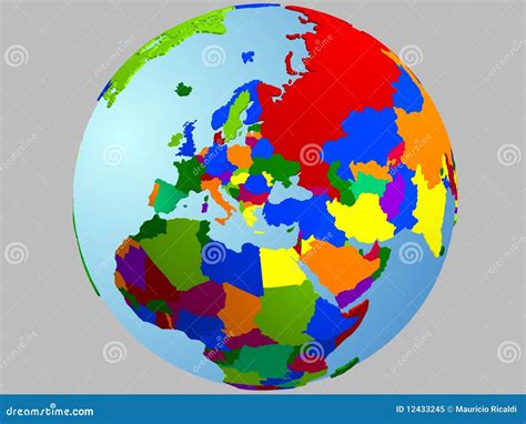 Europe Map Globe Stock Photography 33751838