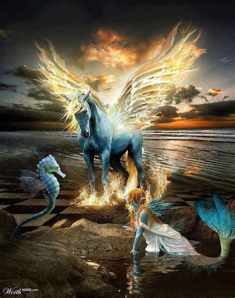Unicorns And Fairies Art And Angels Angels Fairies Mermaids