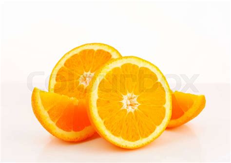 Orange Halves And Wedges Stock Image Colourbox