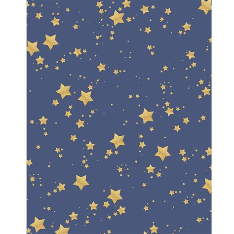 Blue And Gold Glitter Stars Printed Backdrop Backdrop Express
