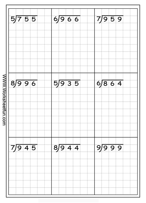 Related pages long division division worksheets worksheets: Long Division - 3 Digits By 1 Digit - Without Remainders ...