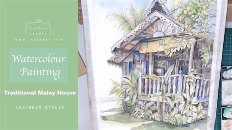 Painting The Traditional Malay House In Langkawi Watercolor Timelapse YouTube