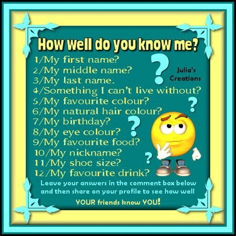 How Well Do You Know Me By Dh3 Games Riset