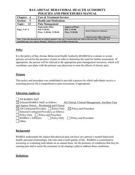 Medical Clinic Policy And Procedure Manual Template