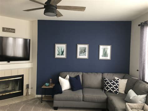 10 Navy Accent Wall Living Room Decoomo
