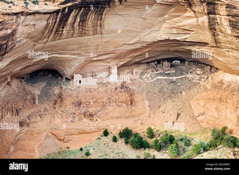 The Mummy Cave Anasazi Ruins Viewed From North Rim At Canyon De