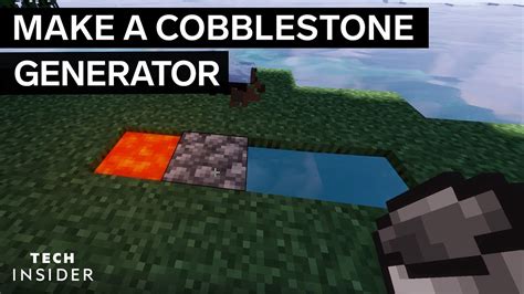 How To Make A Cobblestone Generator In Minecraft Tech Insider Youtube