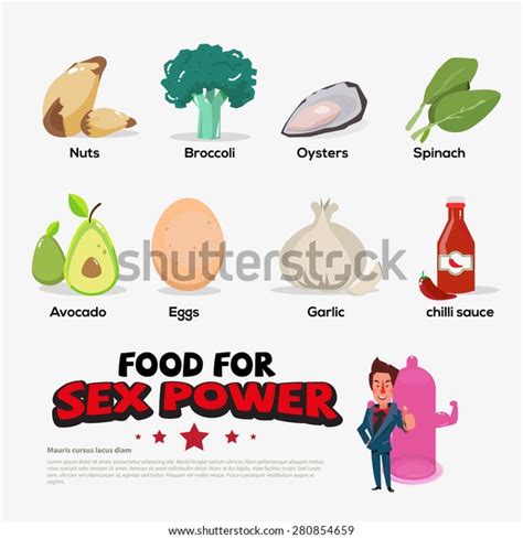 Best Foods Sex Power Smart Man Stock Vector Royalty Free 280854659