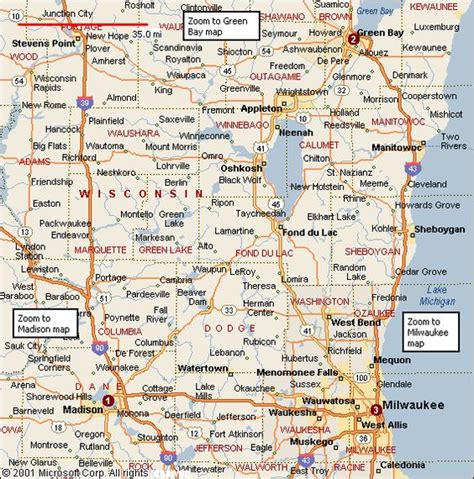 Wisconsin Cities Alphabetical Alphabetically Cities Map Of Wisconsin