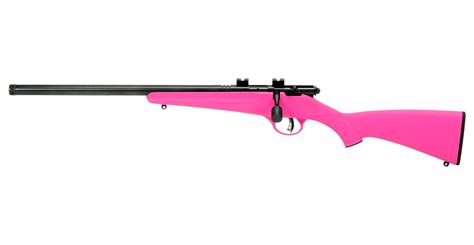 Savage Rascal Youth 22 Lr Bolt Action Rifle With Pink Stock Left