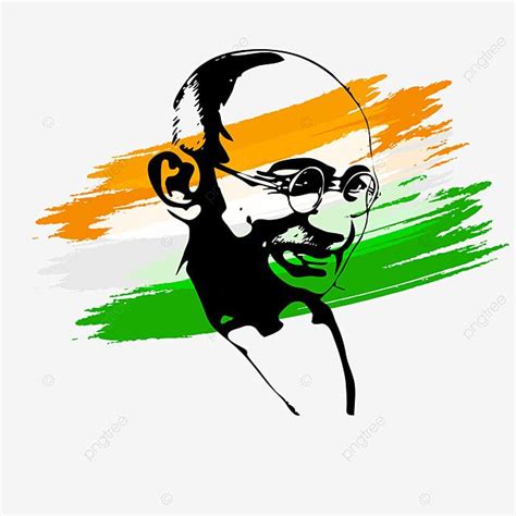Gandhi Silhouette Png Transparent, Gandhi, Gandhi Png, Gandhi Transparent PNG and Vector with ...