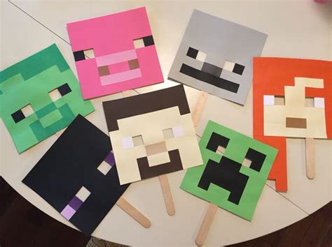 Minecraft Play Masks A Hit At Any Party For All Mini Minecraft Fans