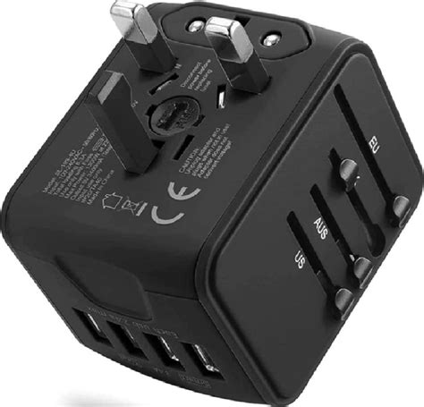 Universal International Travel Power Adapter With 3 Usb 1 Type C