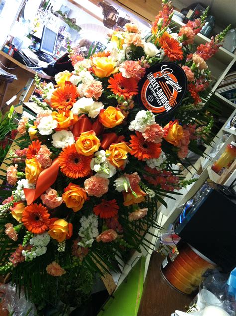 Awesome Harley Davidson Standing Spray We Designed For A Funeral