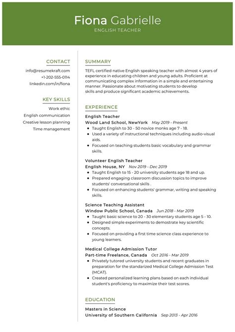 Maybe you would like to learn more about one of these? Resume Sample For Teaching ~ Addictionary