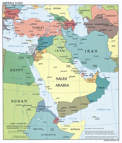 Cartina Medio Oriente