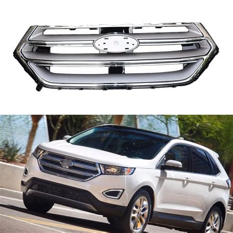 1pcs Chrome Grill Front Bumper Upper Grille Grill New For Ford Edge 2