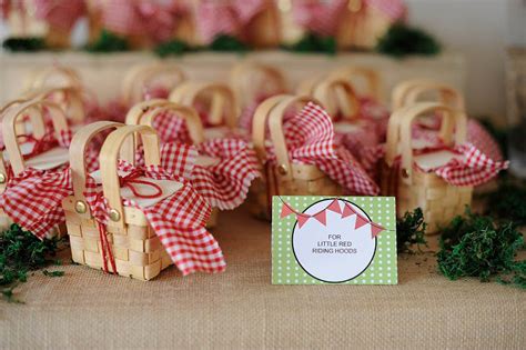 In our version the wolf is after the goody basket and scares grandmother away instead of the real version which is a little bit scary for my taste. Charlotte's Little Red Riding Hood Party | HOORAY! Mag