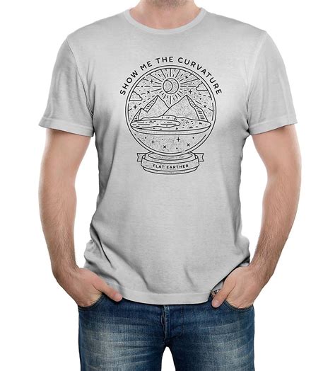 Flat Earth Snow Globe Mens T Shirt Fruugo Uk