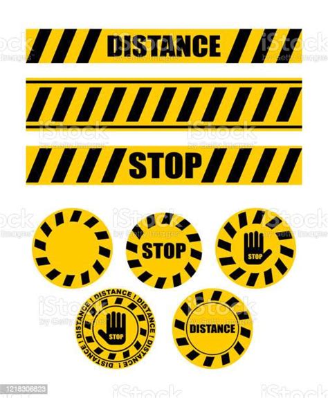 Sticker Distance With Virus Keep Your Distance In Line Stickers For
