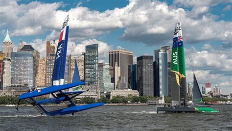 1 of 4 in this photo provided by sailgp, the australia sailgp team helmed by tom slingsby practices on the water in plymouth, england, july 14, 2021. Vidéo. SailGP : images embarquées des régates de New York ...