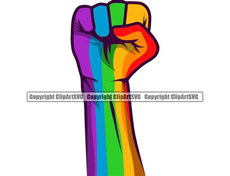 Gay Fist Hand Pride Symbol Rainbow Flag Lgbt Pride Rights Etsy Australia