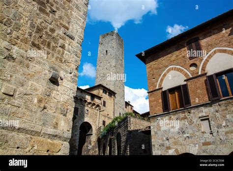 san gimignano is a small walled medieval hill town in the province of siena tuscany italy