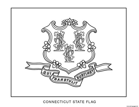 Connecticut State Flag Coloring Page Top Free Printable Coloring