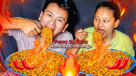 Funny Spicy 🔥🥵 Noodles Challenge With My Husband 😂 आज बुढोलाई खतरा कुटे 😂😂 Nypolee Youtube