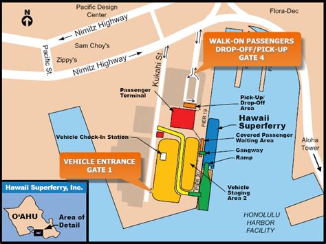 Port Locations And Maps Oahu To Maui Ferry