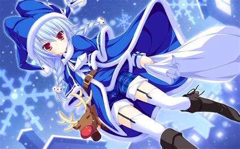 Anime Lunaris Filia Christmas Season Hair Winter Snow Girl Toy Blue