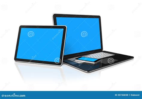 Laptop Mobile Phone And Digital Tablet Pc Royalty Free Stock Photos