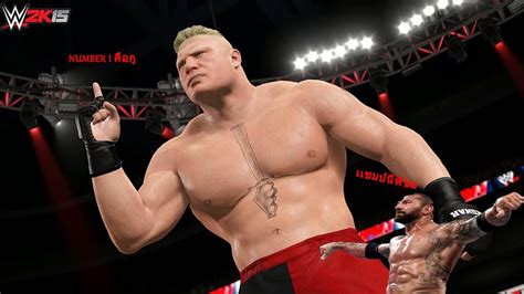 Wwe 2k15 ศึกชิงเเชมป์ Batista Vs Brock Lesnar Youtube