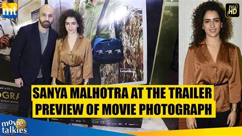 Sanya Malhotra At The Trailer Preview Of Movie Photograph Youtube