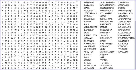 Free Printable Hard Word Searches Worksheet Resume Examples