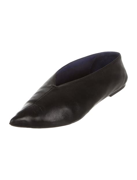 Celine Céline Pointed Toe Ballet Flats Black Flats Shoes Cel81612