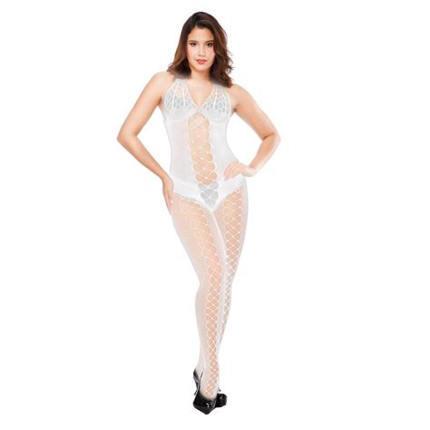 Cheap Sexy Fishnet Hollow Bodystocking See Through Open Crotch Body One