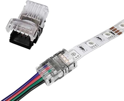 Alightings LED Strip Connector For 4Pin 5050 RGB Non Waterproof LED