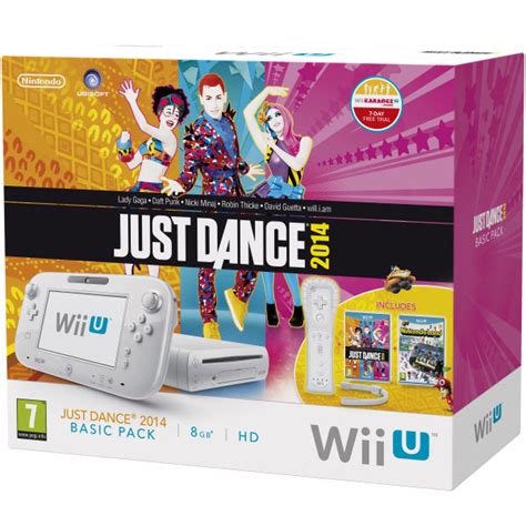 Wii U Console 8gb Basic Pack Bundle White Includes Just Dance 2014