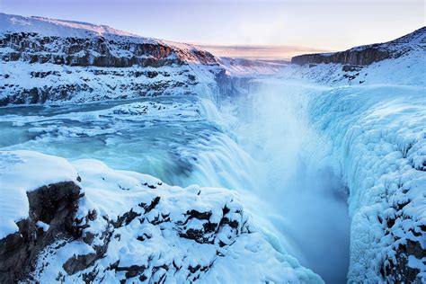 Frozen Gullfoss Falls In Iceland In Photograph By Sara Winter