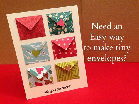 How To Make Tiny Envelope And A Card Tutorial Tiny Envelopes Mini Envelopes Diy Mini