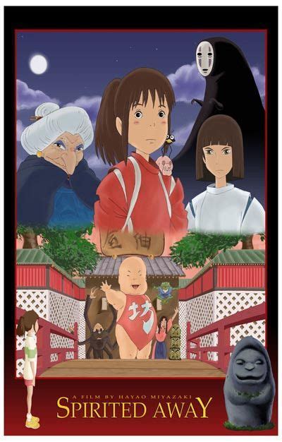 Spirited Away Cast Chihiro Yubaba Miyazaki Anime Poster 11x17 Anime