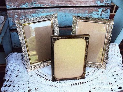 Vintage Metal Picture Frames Ornate Shabby Style Mid Century Etsy