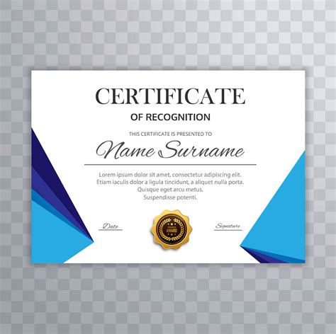 Elegant Certificate Template Background Design Vector 238957 Vector Art