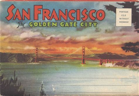 Vintage California Postcard Folder San Francisco Etsy California